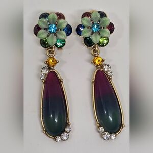 Vintage Style Floral Drop Earrings